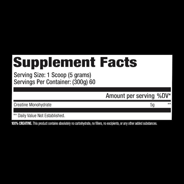 Gat Sports Creatine Nutrition Facts