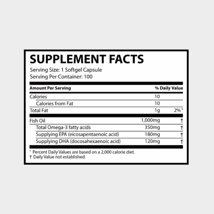 OMEGA-3 FISH OIL | 100 SOFTGELS