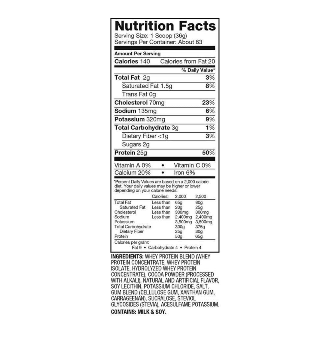 dymatize elite whey 5lbs nutrition facts
