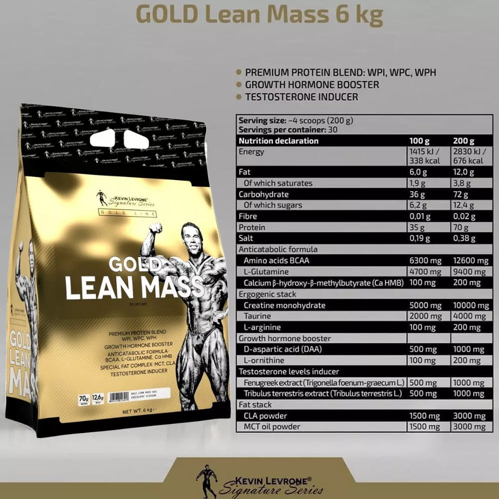 gold lean mass 6kg nutrition facts