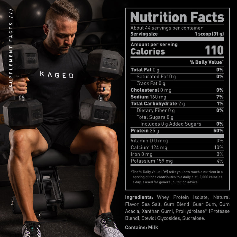 kaged whey protein isolate 3lbs nutrition facts