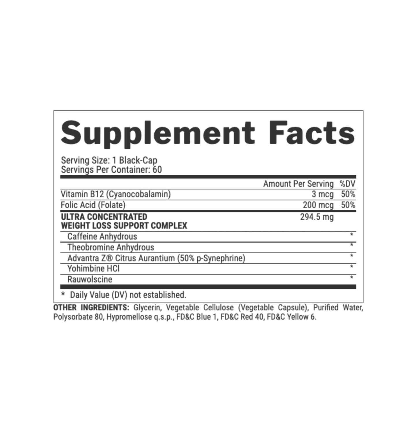 lipo6 hers ultra concentrate nutrition facts