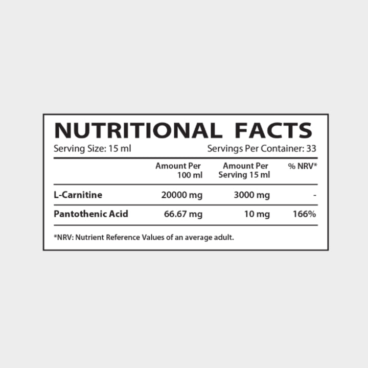 L-CARNITINE LIQUID 3000MG | 480ML