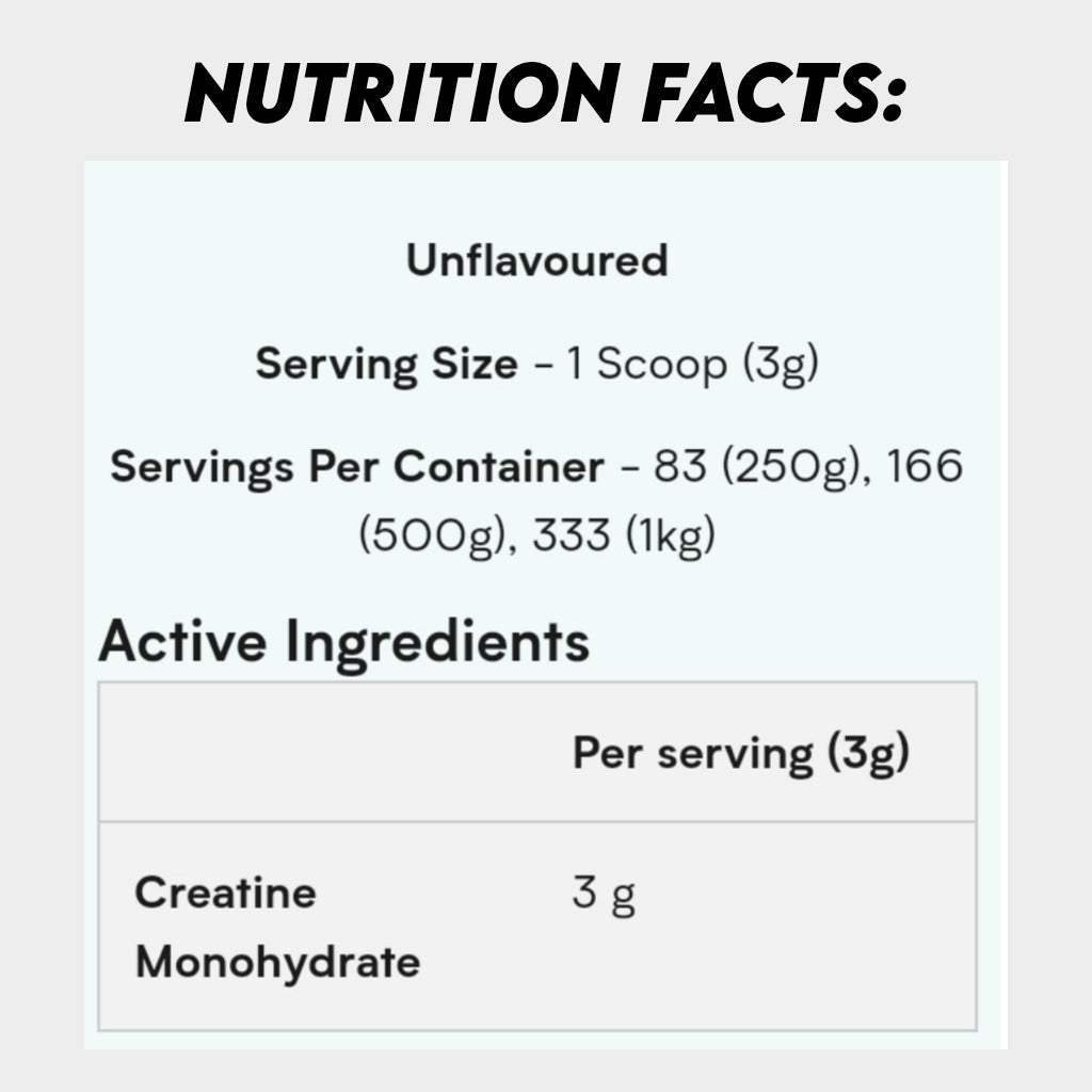 my protein creatine monohydrate nutrition facts