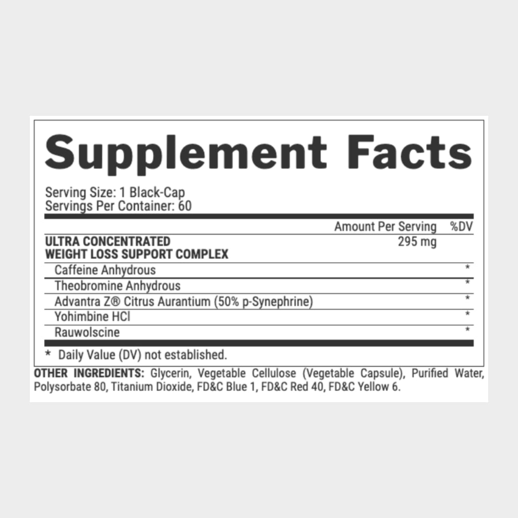nutrex lipo6 black ultra concentrate 60 capsules nutrition facts