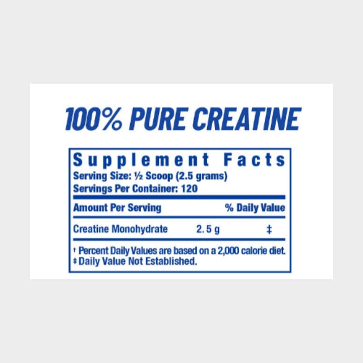 Rc Creatine Xs 120 Servings Nutrition Facts