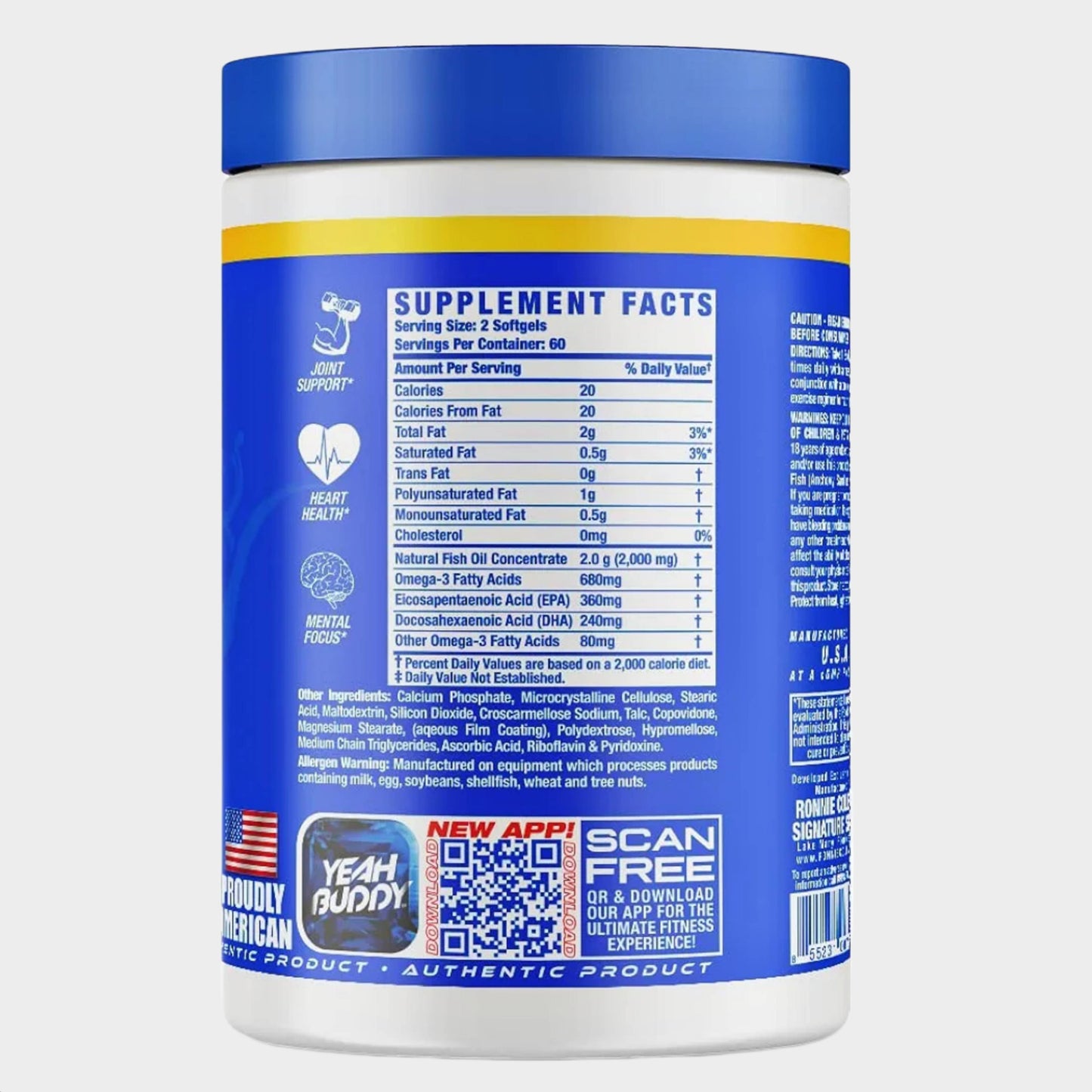 rc omega 3xs 120 servings nutrition facts