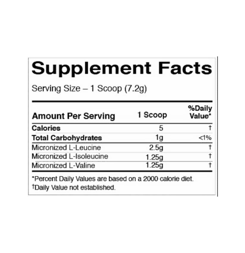 rule 1 bcaa 30 servings nutrition facts