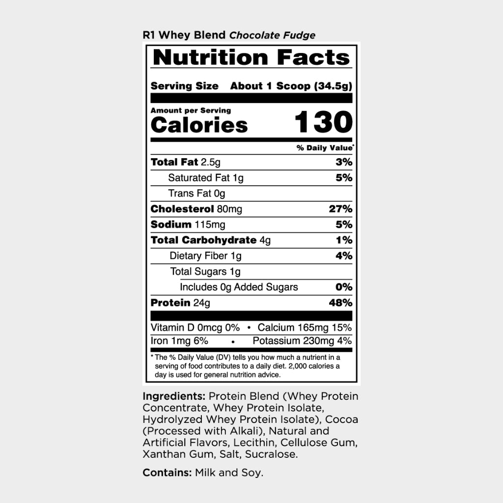rule1 whey protein 5lbs nutrition facts