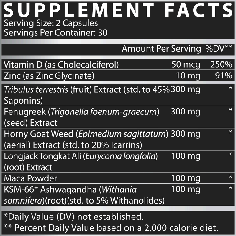 Nutrex T-UP Max Nutrition Facts