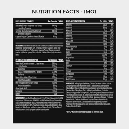 Nutrition facts of applied Nutrition Black Stak