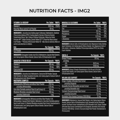 Nutrition facts applied nutrition black stak