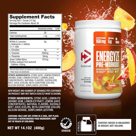 dymatize energyze preworkout nutrition facts