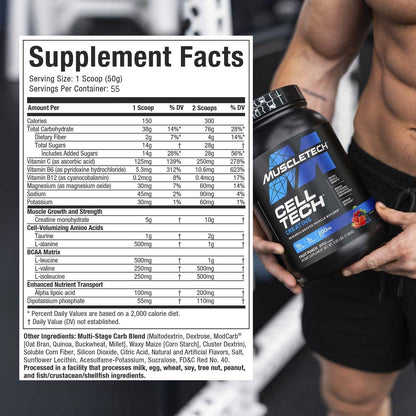Nutrition facts of cell-tech creatine