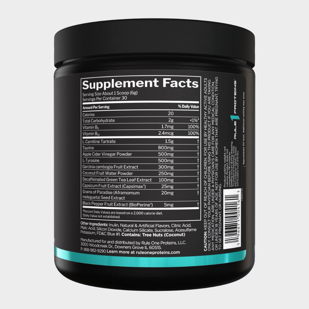 Nutrition Facts of Rule 1 Lean