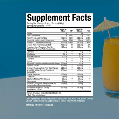 Thavage Pre-Workout nutrition facts