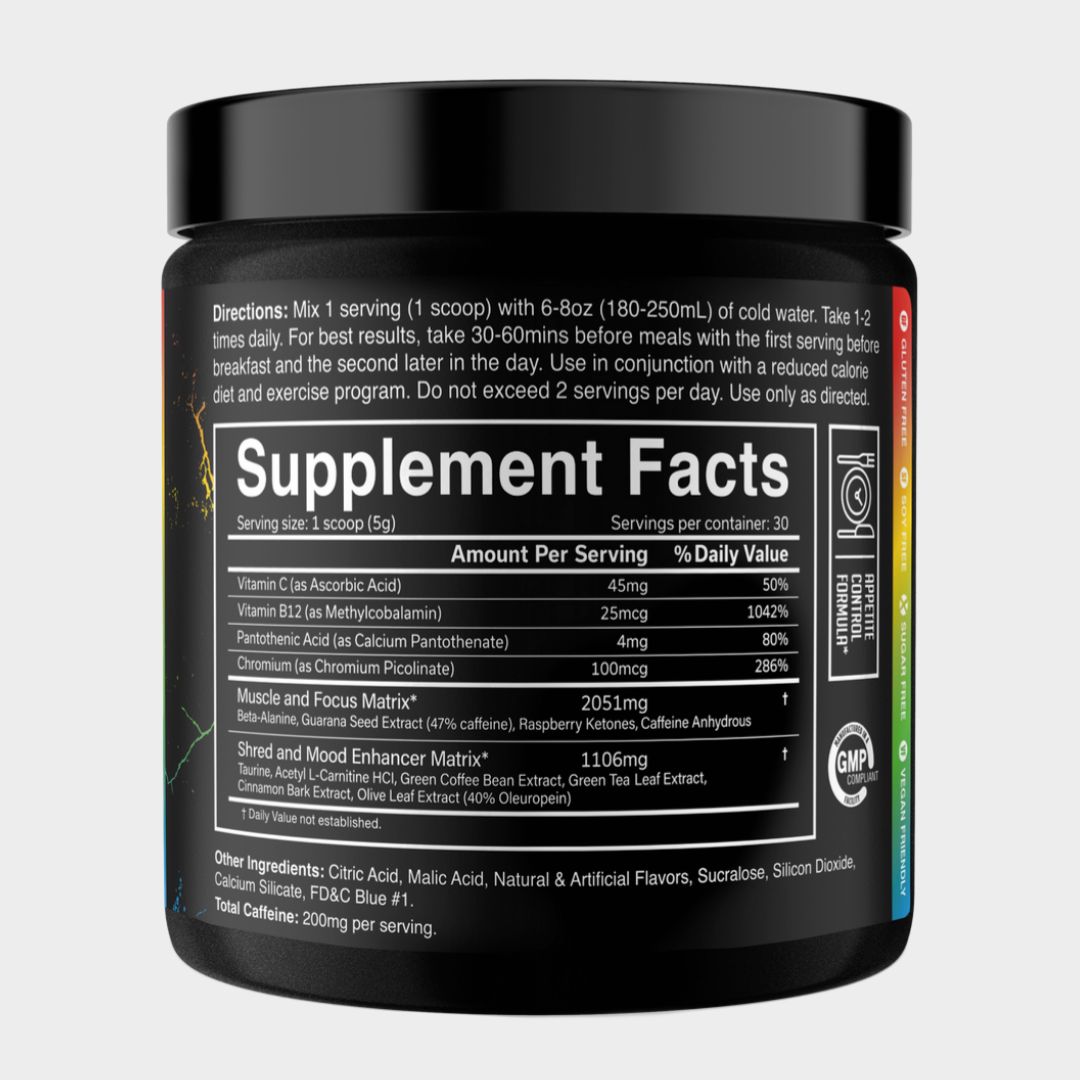 Nutrition facts of JNX The ripper