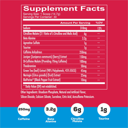 total war preworkout 30 servings nutrition facts
